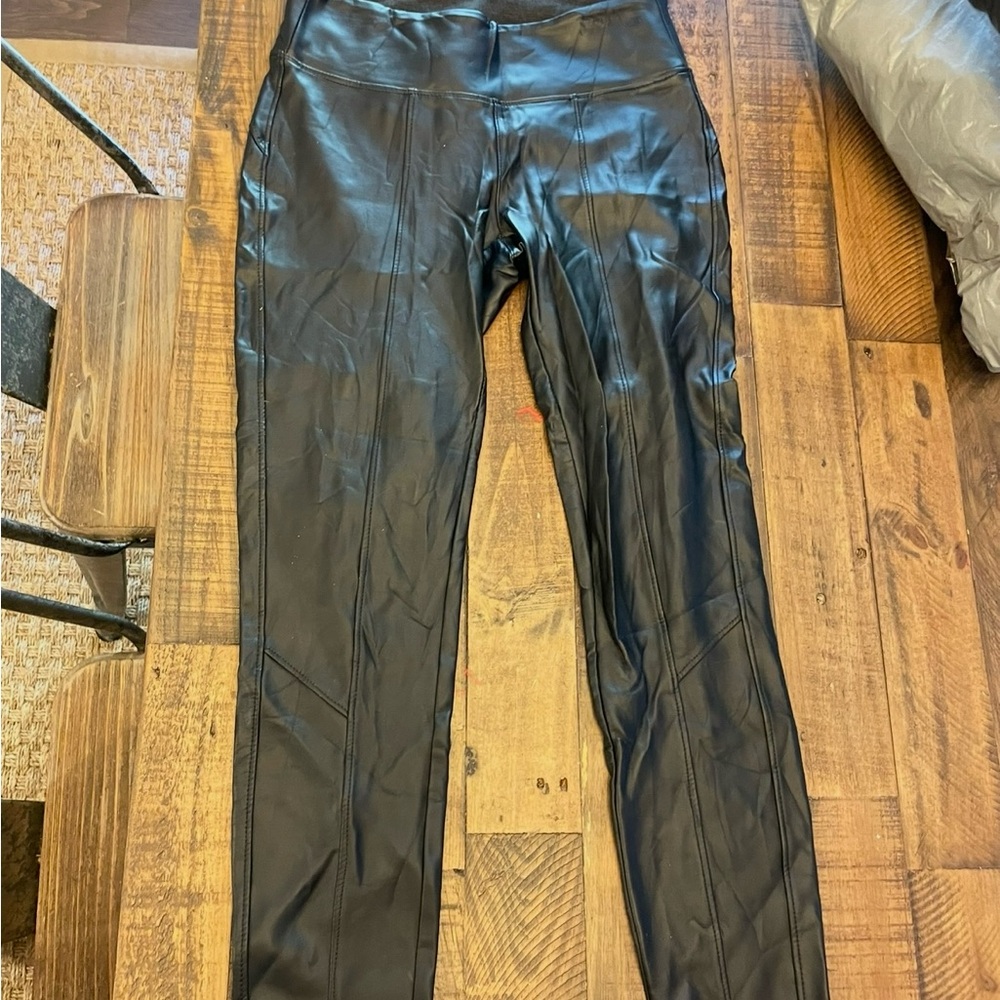 Rock & Republic Black Faux Leather Pants
